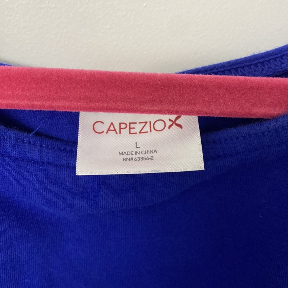 Lot Of 2 Capezio Ballet Tank Leotard Royal Blue Bodysuit Womens Large Dance Yoga - Picture 2 of 6